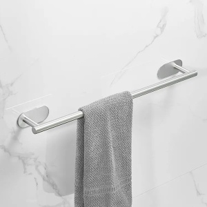 Suport confortabil din oțel pentru prosop, lungime 40 cm, culoare Argintiu - Img 2