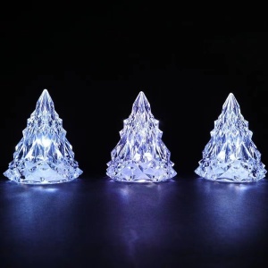 Lampa de Veghe, Model IceBerg, cu Baterii, Lumina Rece, Transparent, 6.5x8 cm - Img 2