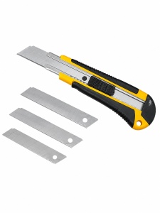 Cutter profesional, cu 3 lame de rezervă incluse, pentru tăiere carton, folie și materiale ușoare