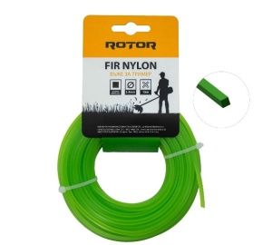 Fir nylon profil pătrat 2,4 mm x 15 m pentru motocoasă ROTOR