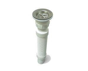Racord flexibil scurgere, extensibil 20-65 cm, standard, Ø ieșire 40 mm
