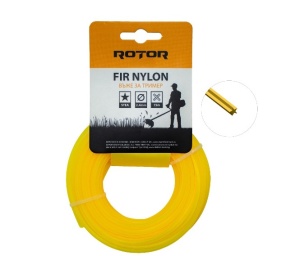 Fir nylon profil stea 2,4 mm x 15 m pentru motocoasă ROTOR