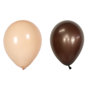 Set 10 Baloane din Latex, Model Party, 30 cm, 5x Maro, 5x Bej, 2.8 g