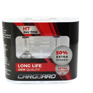 Set 2 Becuri Halogen Carguard H7 LONG LIFE 24V 70W +50% Intensitate - Img 2