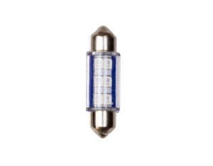 Set 2 bucati bec Led blue SV 8.5 39mm 12v/2X