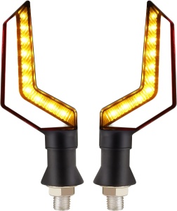 Set 2 lampi Semnalizare Moto, model BUMERANG, cu 2 functii, pozitie si semnalizare, tensiune 12V