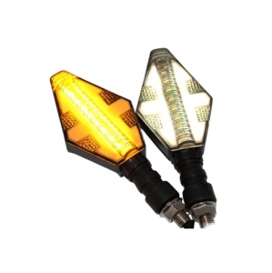Set 2 lampi Semnalizare Moto, model CROSS, cu 2 functii, pozitie si semnalizare, tensiune 12V - Img 2