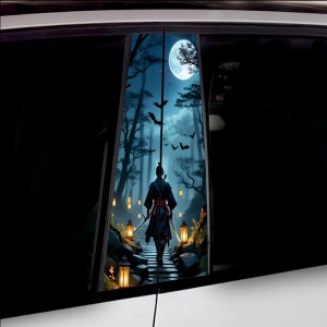Set 2 stickere decorative pentru stalpii usilor, print autoadeziv de inalta rezolutie, dimensine 2 buc x 50 x 22 cm