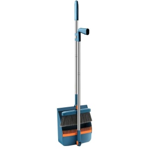 Set Matura si Faras cu Coada, cu Dinti de Pieptene pentru Curatare Matura, rotativ, pliabil, detasabil, Otel inoxidabil si Polipropilena, albastru