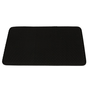 Covoras impermeabil pentru litiera pisici, dimensiune 40 x 60 cm, dublu strat, culoare Neagra