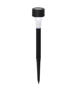 Lampa solara LED, 0.06 W, 29.5 cm, plastic, negru