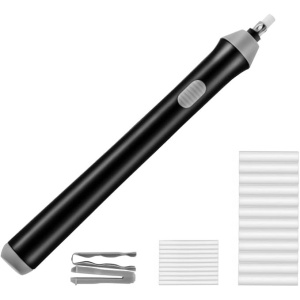 Radiera Electrica, pentru Schite si Arta, Grosime Varf 3 mm/5 mm, Baterii 2 x AA (neincluse), din ABS, Negru