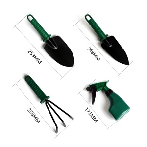 Set 12 Unelte de Gradina, pentru Plantare Prelucrare Sol si Ingrijire Plante, Material PVC si Otel, Cutie Inclusa, 38 x 29 cm, Verde Deschis - Img 2