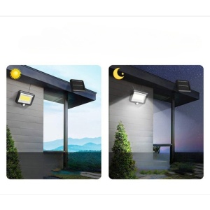 Lumina cu incarcare solara, 100 LED cu 1 grila pe inductie, montaj pe perete - Img 3