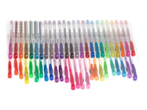 Set 50 piese, Pixuri cu gel multicolor cu sclipici (glitter) - Img 4