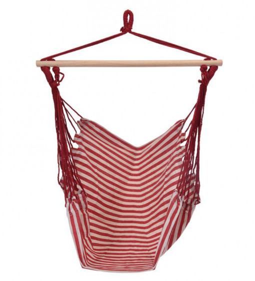 HAMAC SUSPENDAT ALB&ROSU 100x100CM