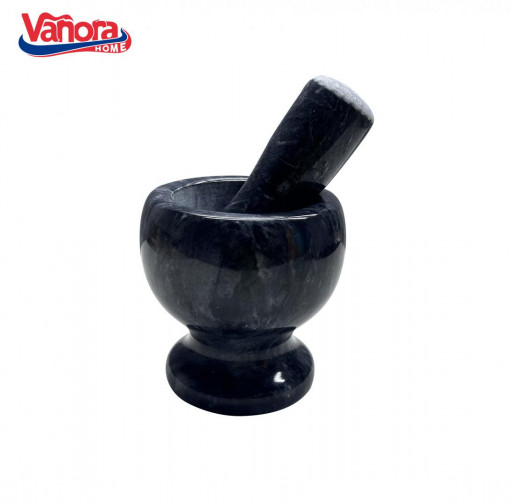 MOJAR CU PISTIL MARMURA,DIA 9.5 CM,NEGRU
