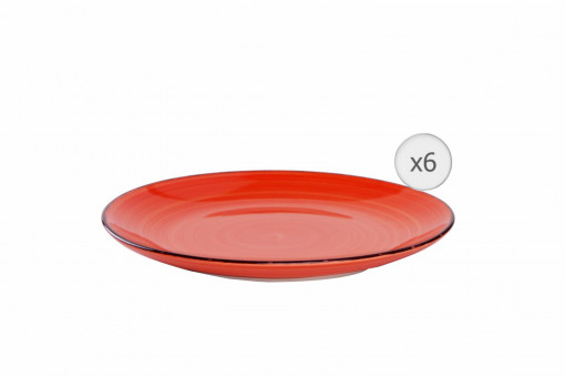 SET 6 FARFURII INTINSE, CERAMICA 27 CM,