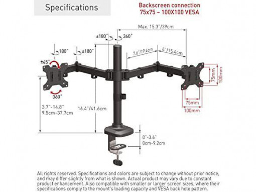 Suport monitor Barkan FM 13-27", ng