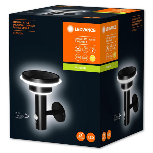 ENDURA STYLE SOL WALL2CIRCLE6WBK LEDV