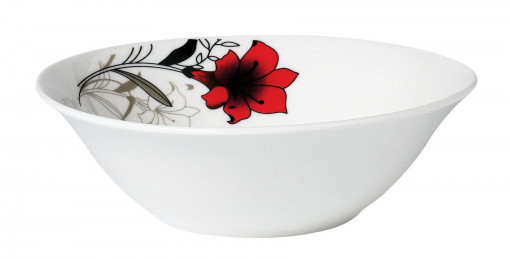 SET 12 BOLURI 20 CM, RED FLOWERS LEAF