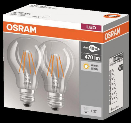 BASECLA40 4W/827 230V FIL E27 FS2 OSRAM