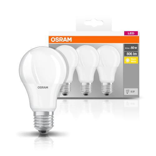BASECLA60 8,5W/827 230VFR E27 FS3 OSRAM