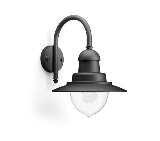 RAINDROP WALL LANTERN BLACK 1X60W 230V