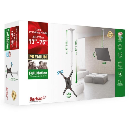 Suport TV tavan Barkan 13-86" 56kg ng