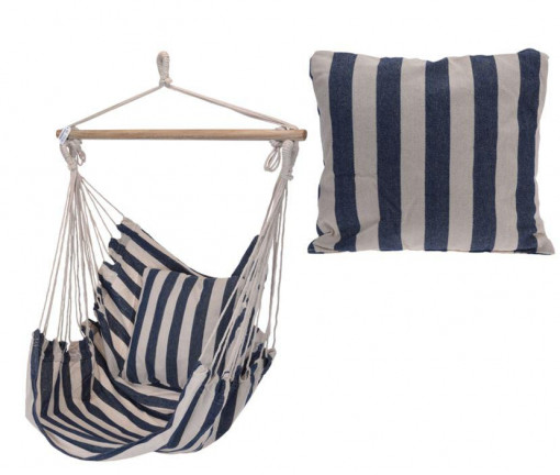HAMAC SUSPENDAT+PERNA ALBASTRU100x120CM