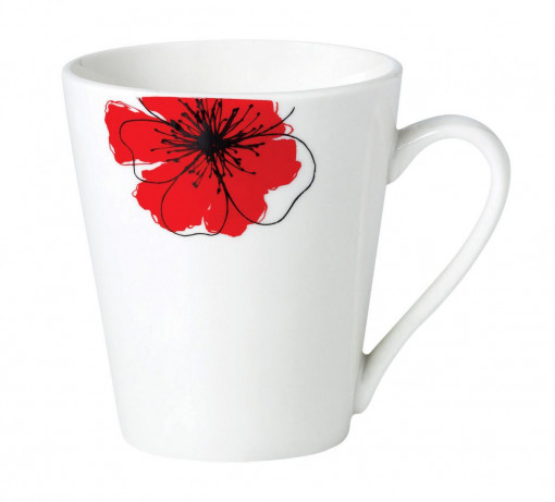 SET 12 CANI 310 ML, RED FLOWERS PETAL