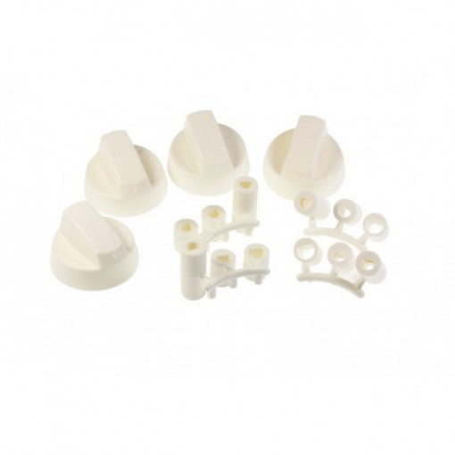 Set butoane universale albe pentru aragaze