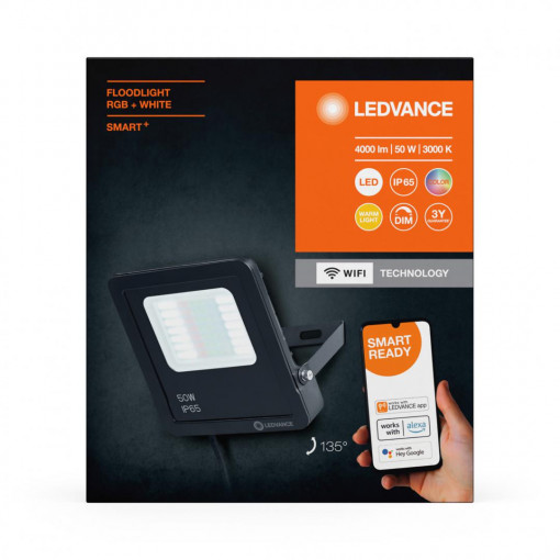 SMART OUTD WIFI FLOOD 50W RGBW DG LEDV