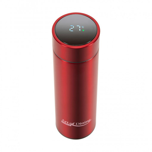 TERMOS INOX 450ML,INDICAT.LED.TEMP ROSU