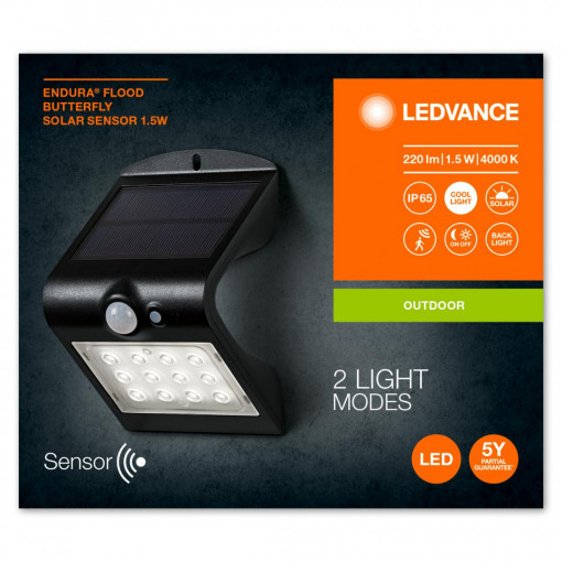 ENDURA FL BUTTERFLY SOLSENBL1.5W840LEDV