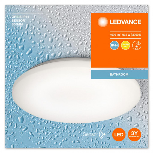 ORBIS IP44 300MM 15.5W 830 SENSOR LEDV