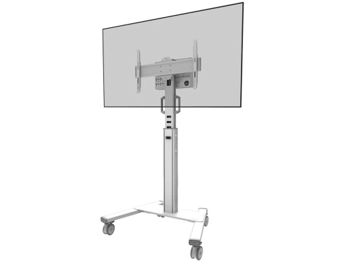 Stand podea mobil NM MUp 37-75" 70kg alb