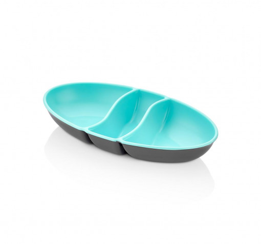 TAVA APERITIV 3COMPART 25.5x15x3CM,ALBAS
