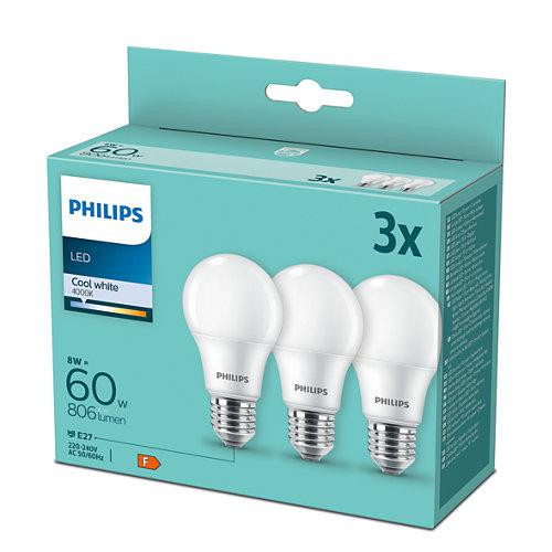 LED 60W A60 E27 CW FR ND 3PF/6 DISC