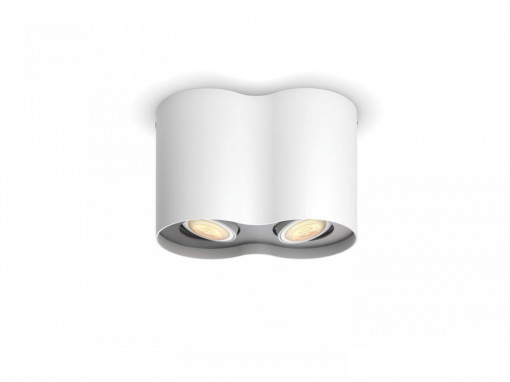 PILLAR HUE PLATE/SPIRAL WHITE 2X5W 230V