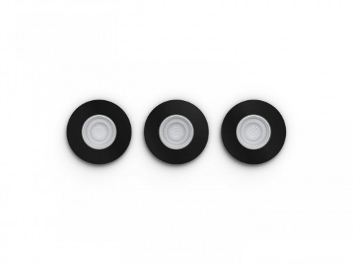 XAMENTO HUE RECESSED BLACK 3X5.7W