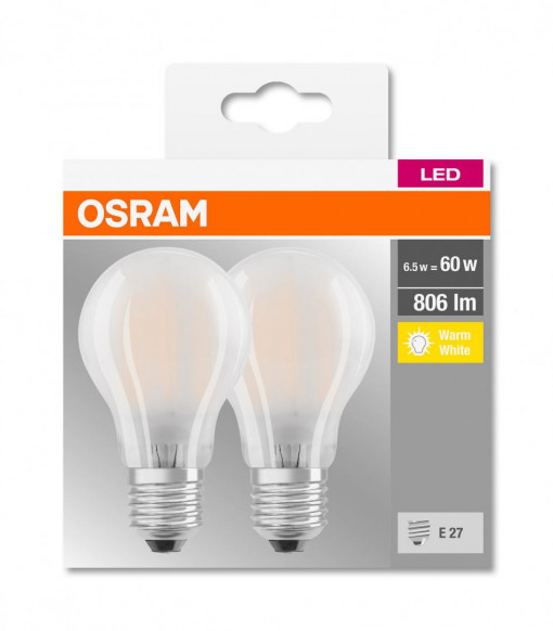 BASECLA60 6,5W/827 230VGLFR E27 FS2OSRAM