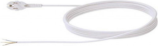 Cordon alimentare H05VV-F 3G1, 3m, Alb