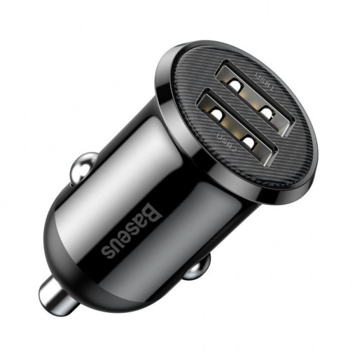 Incarcator auto Baseus Grain Pro, black