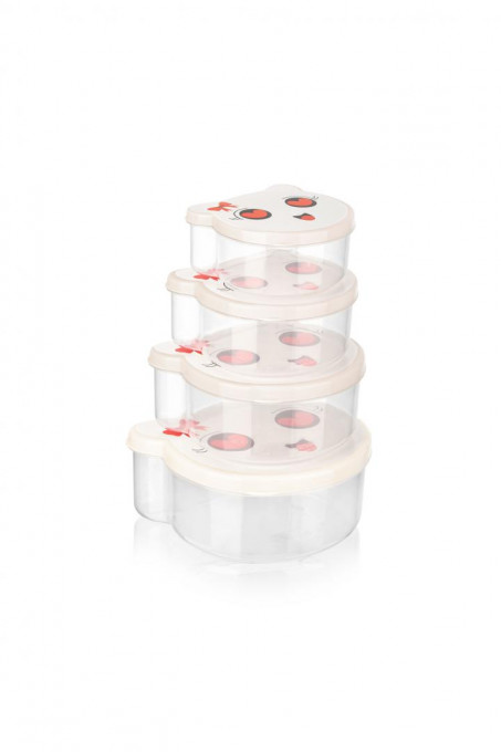 SET 4 CASEROLE CU CAPAC, PLASTIC, PUCCA