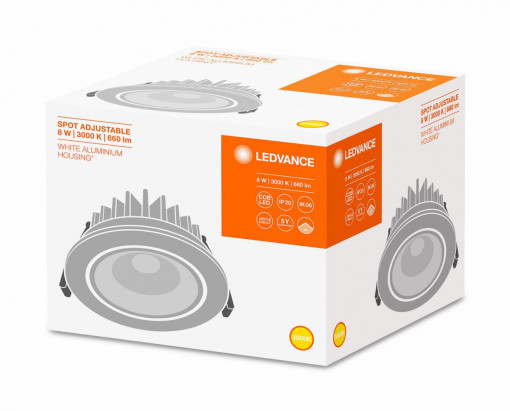 SPOT LED ADJUST 8W/3000K 230V IP20 LEDV