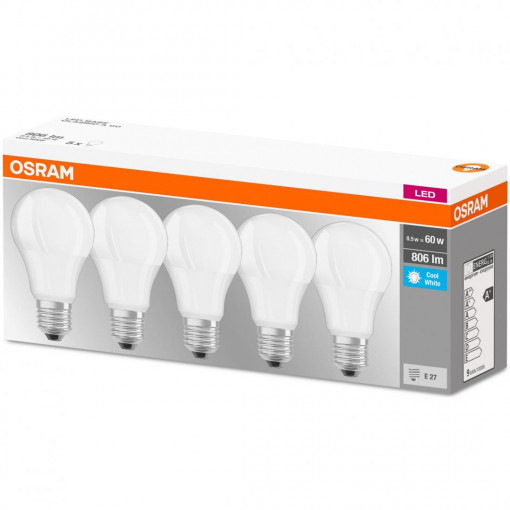 BASECLA60 8,5W/840 230VFR E27 FS5 OSRAM