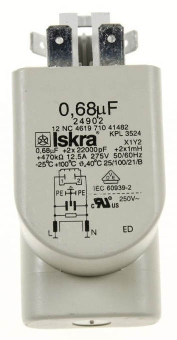 Filtru deparazitare masina de spalat Whirlpool 0,68UF 481212118285