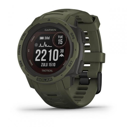 GR Instinct Solar Tactical Ed GPS Moss