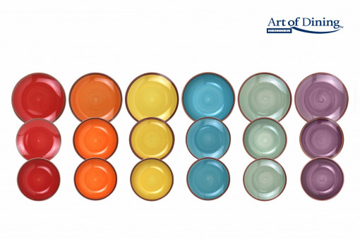 SERVICIU MASA CERAMICA 18PCS, AQUARELLE